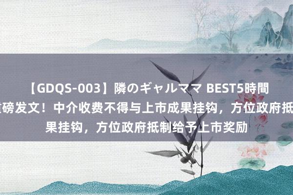 【GDQS-003】隣のギャルママ BEST5時間 Vol.2 国务院重磅发文！中介收费不得与上市成果挂钩，方位政府抵制给予上市奖励