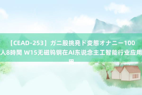 【CEAD-253】ガニ股挑発ド変態オナニー100人8時間 W15无磁钨钢在AI东说念主工智能行业应用